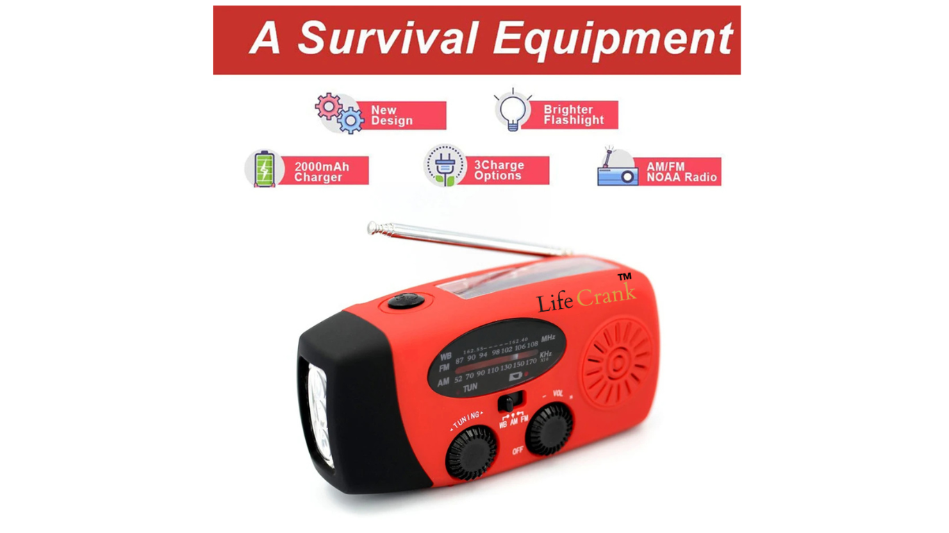 Radio Solar Radio LED Flashlight Weather USB Charging Emergency Radio Waterproof