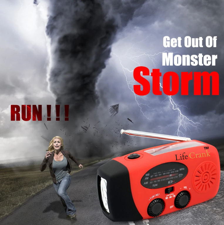 Radio Solar Radio LED Flashlight Weather USB Charging Emergency Radio Waterproof